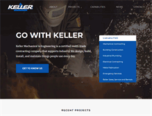 Tablet Screenshot of kellermechanical.com